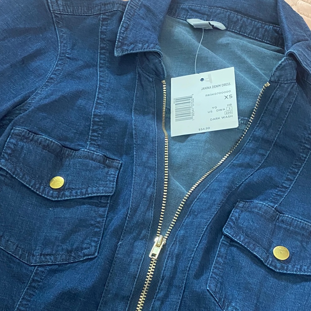 Women's Gap Denim Zip-Front Jacket Dress - Picture 2 of 4